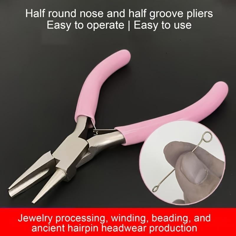 5" Round Concave Pliers – Precision Wire Loop Tool for Jewelry Making & Diy Use