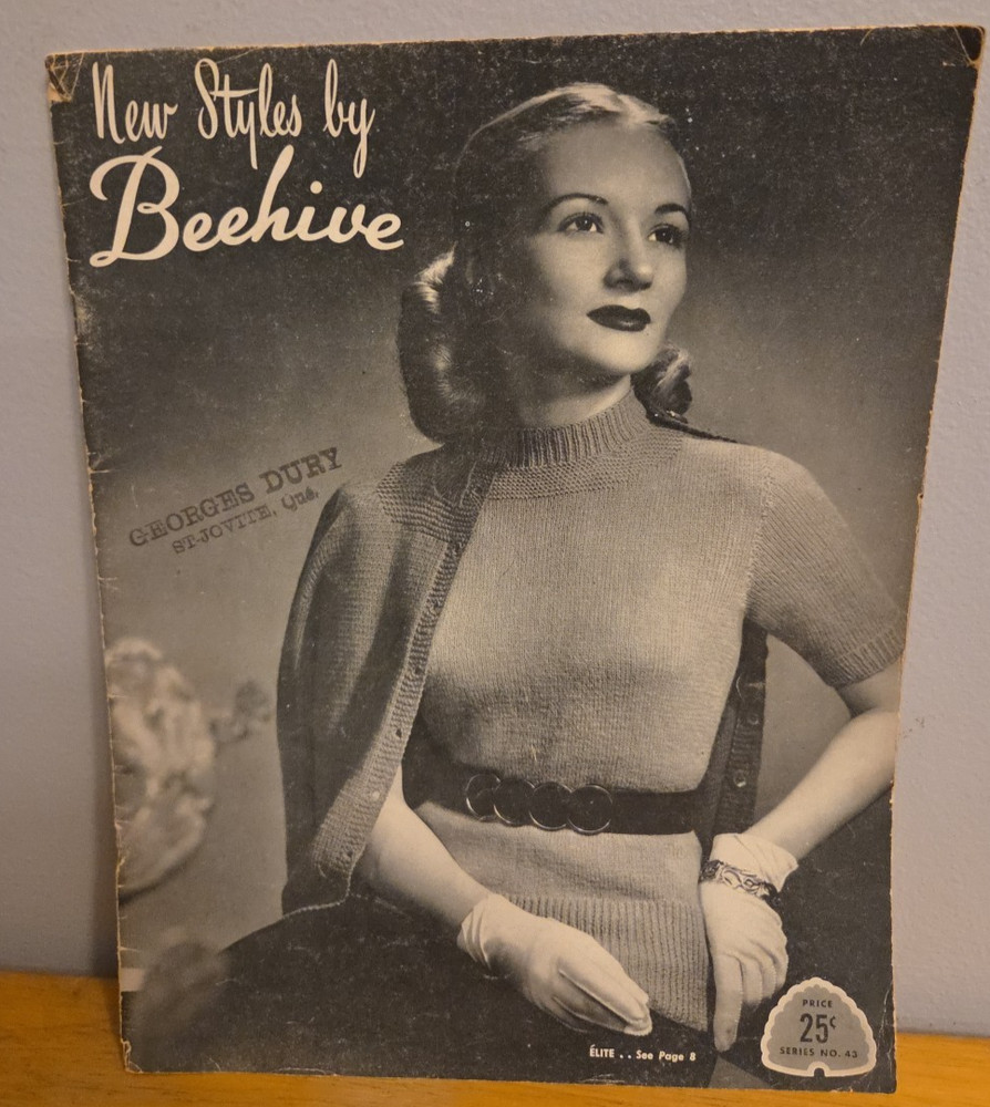 New Styles by Beehive Patterns Cardigans Pullovers Accessories No 43 Toronto Vtg