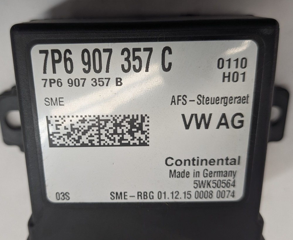 2016 AUDI A3 E-TRON (8V) HEADLIGHT HEAD LIGHT LAMP RANGE CONTROL MODULE