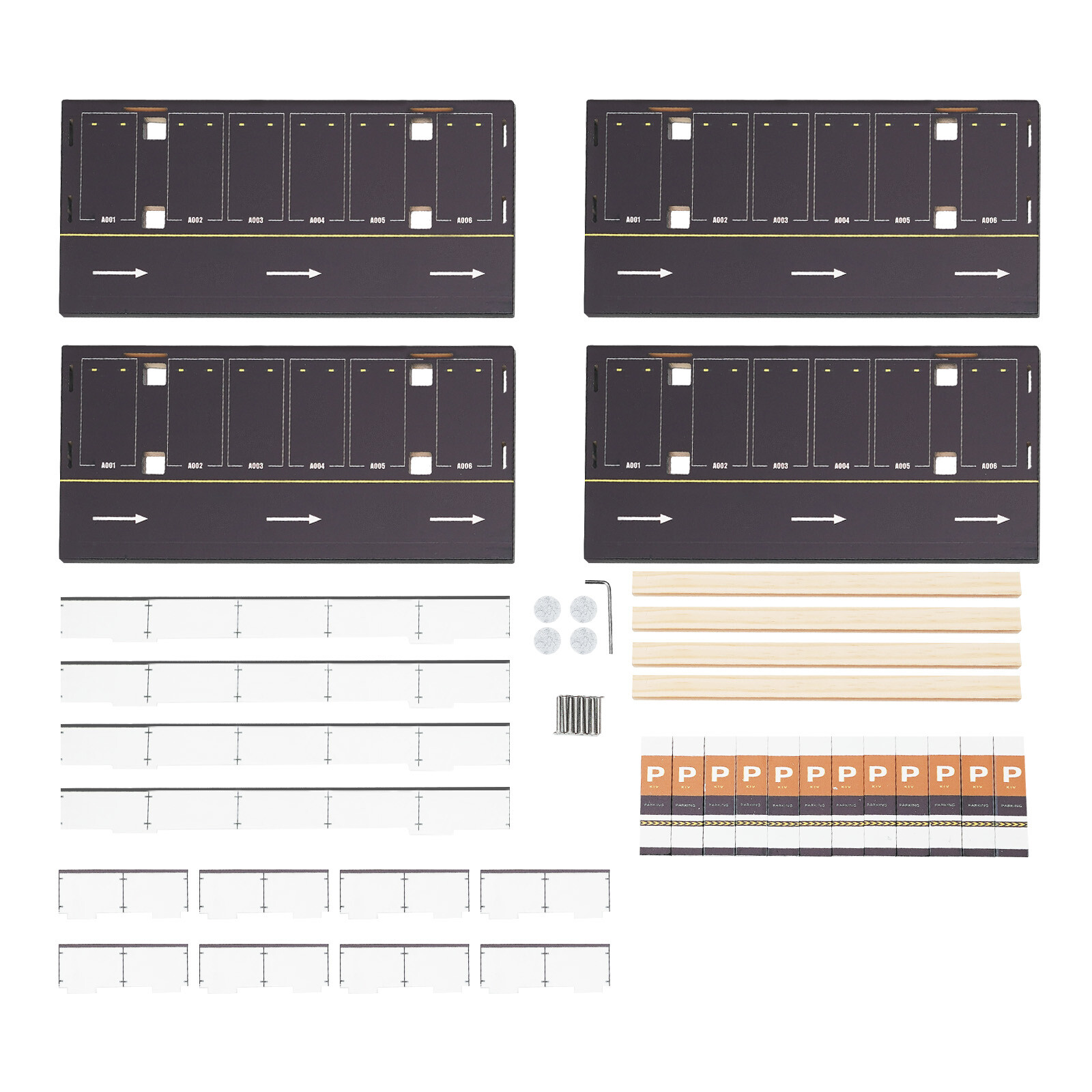 4-Story Diorama 1/64 Car Garage Model Parking Lot Backdrop Display Scene Model