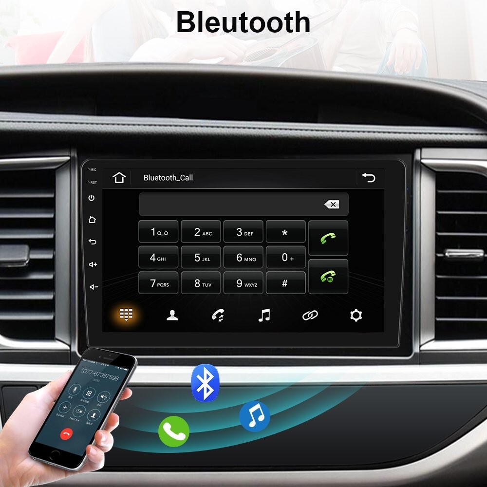 Single 1 Din Android 13 Carplay Car Stereo Radio GPS WIFI BT Touch Screen 10.1"