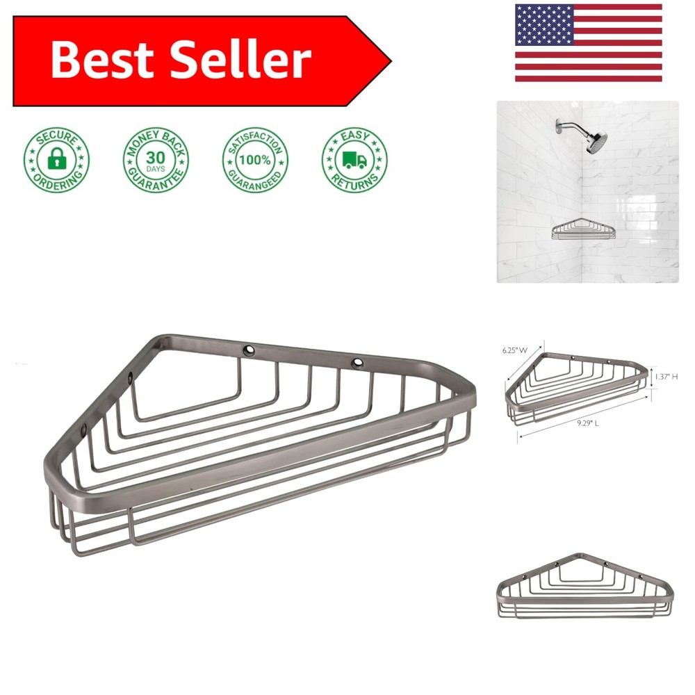 9.5-Inch Stainless Steel Corner Shower Caddy: Elegant Space-Saving Solution