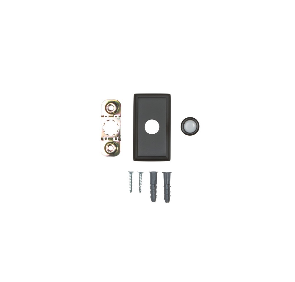 Baldwin 4860 3" x 1-1/2" Illuminated Rectangular Door Bell - Bronze