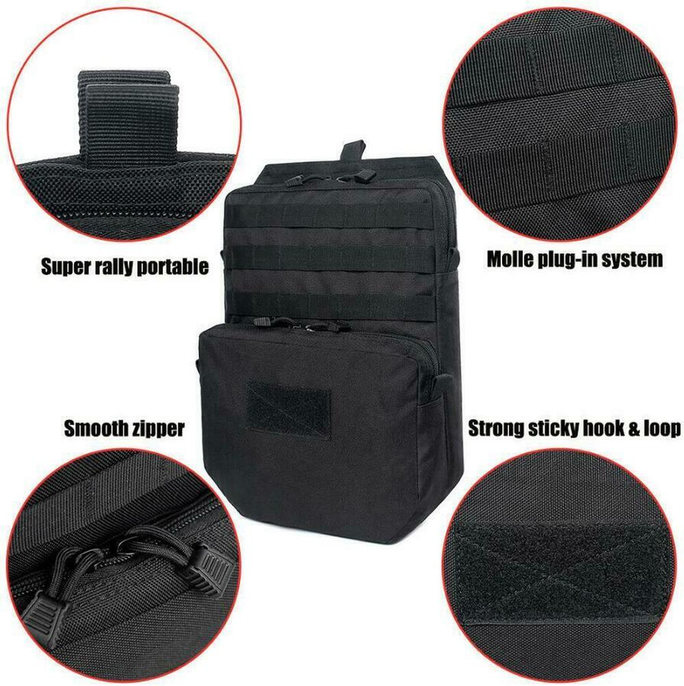 Tactical MOLLE Hydration Pack 3L Hydration Water Bladder Molle Vest Accessory US