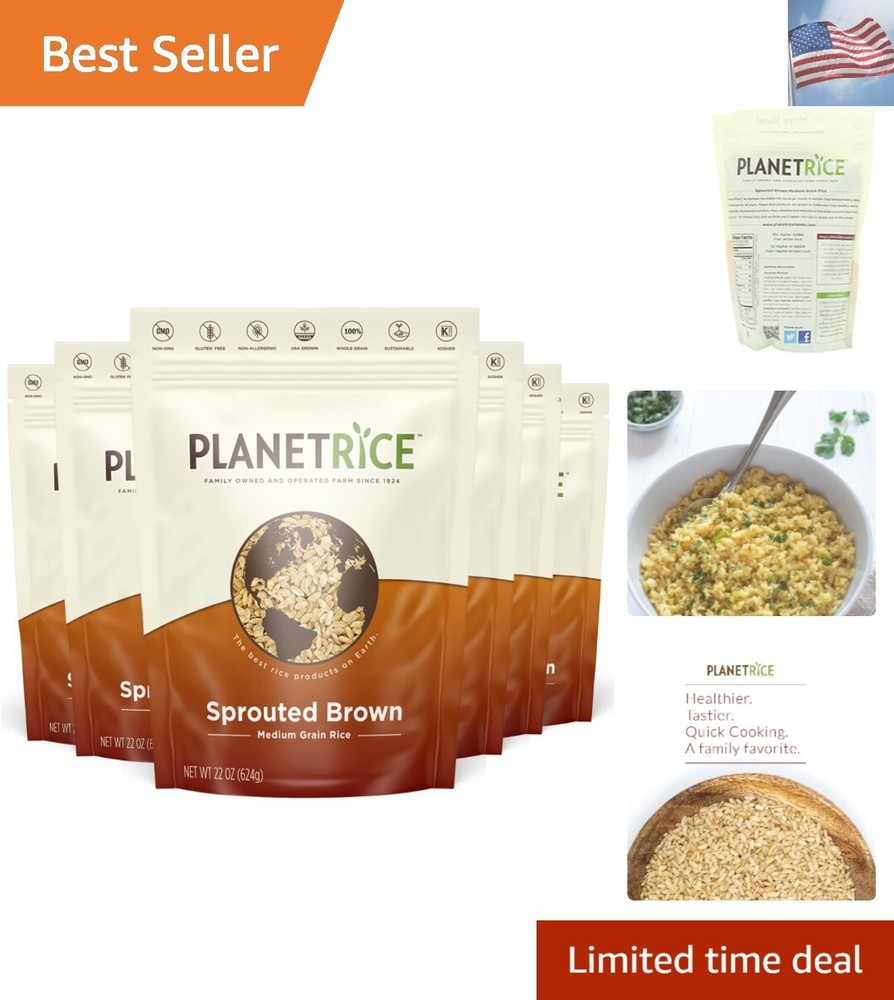 Bulk Sprouted Brown Rice Bulk - Great for Bulk Rice Cooking - Gaba Rice Glute...