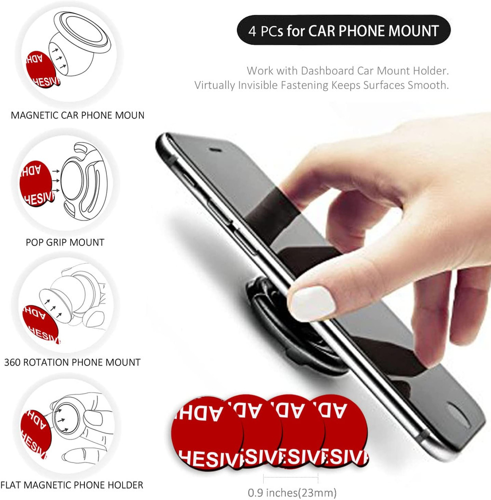 8 Pack Replacement Adhesive Pads for Pop Expanding Phone Stand and Socket