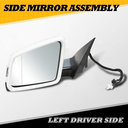 Driver Side Mirror Assembly Compatible with CLA250 CLA45 AMG 2014 Left White