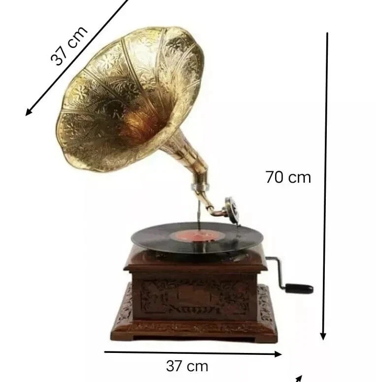 Antique Gramophone, Fully Functional Working Phonograph, win-up record player