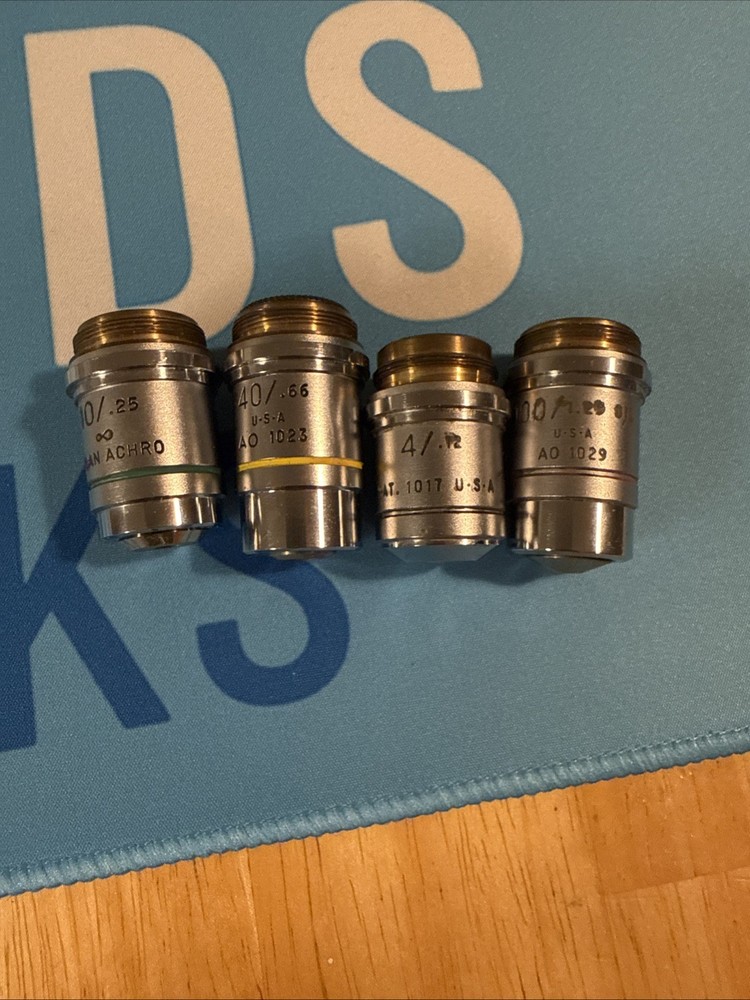 Plan Achro Microscope Lens Set Of 4
