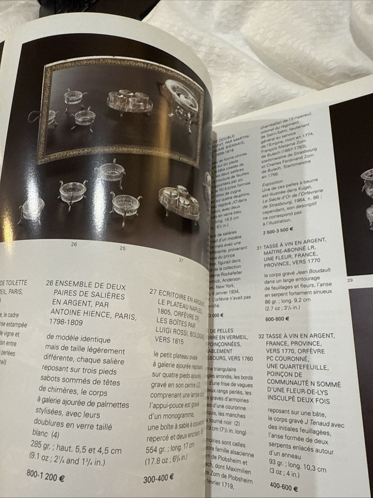 Sotherbys 2003 Paris Important Silver Auction Catalog Reference June 11