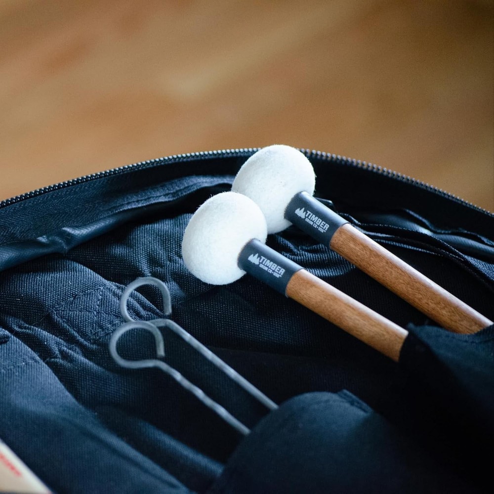 . Timpani Mallets, Medium Felt 15.25" long overall, Off White