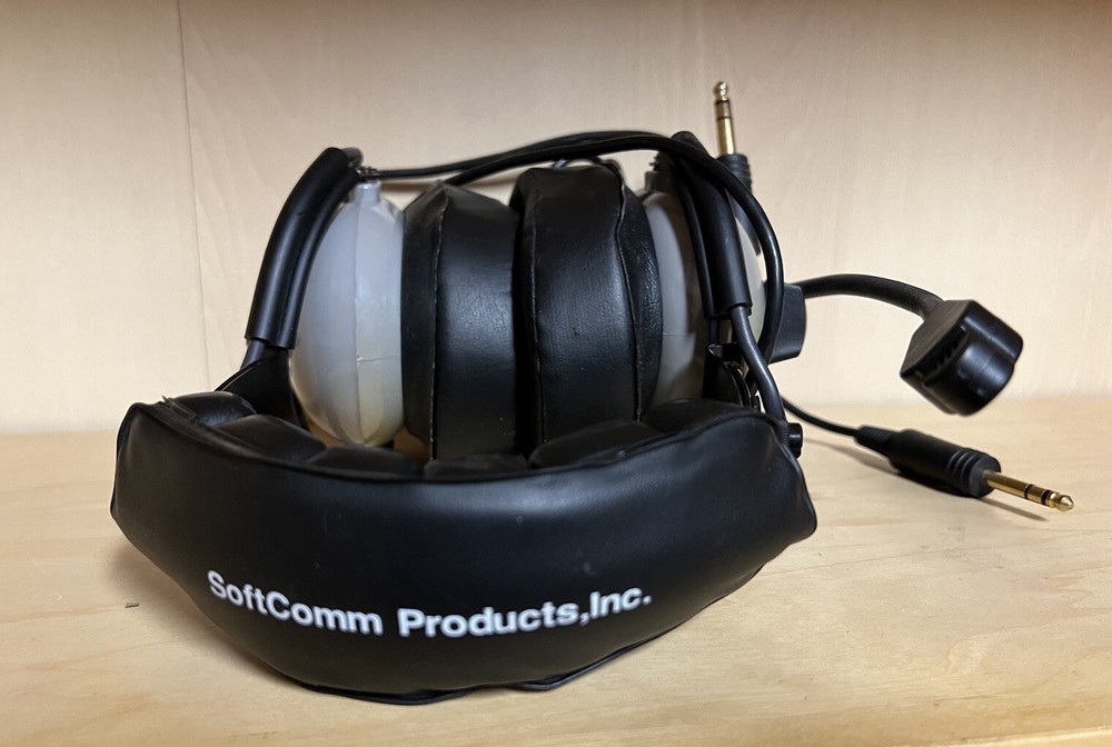 SOFTCOMM Soft Comm Phoenix Aviation Headset, *Untested, SELLING AS IS