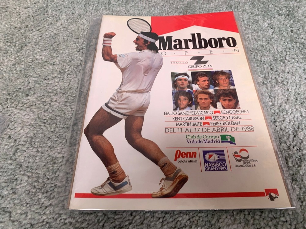 1988 Marlboro Open Villa De Madrid Tennis Program