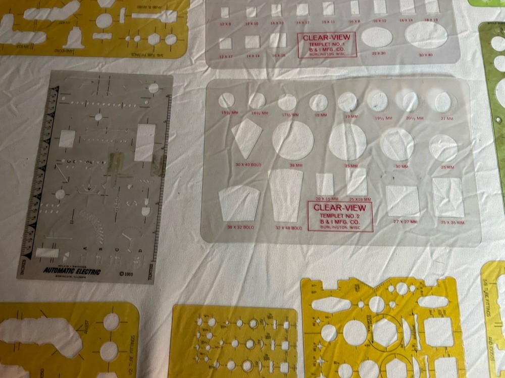 Lot Drafting Drawing Templates RapiDesign Pickett Clear View Automatic Electric