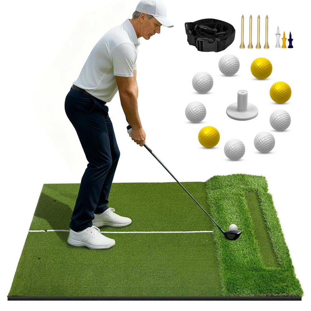 Golf Practice Hitting Mat Premium Turf , 5 x 4 FT 26mm