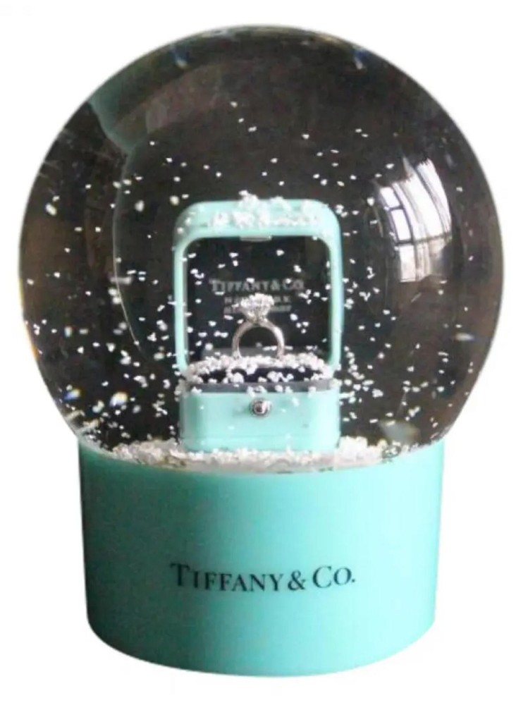 Tiffany & Co. Snow Globe w/ Ring & Box