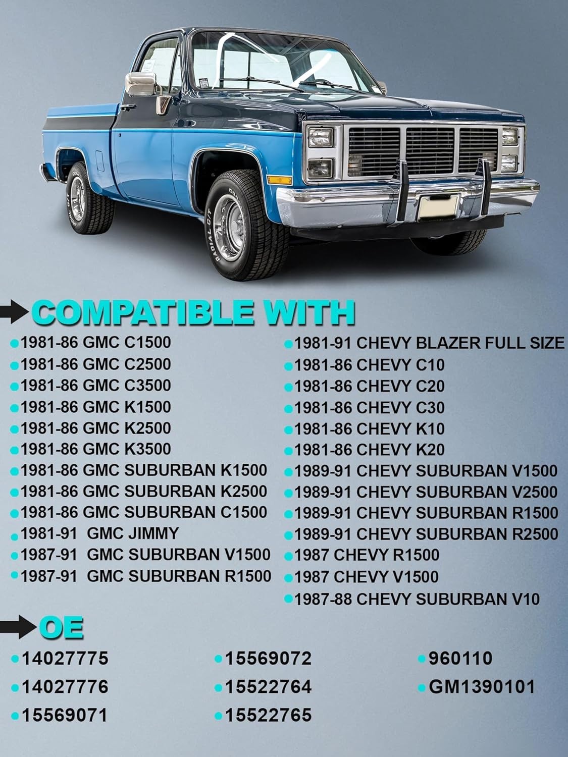 8PCS Door Seal Window Run Channel Sweep Felt Rubber Compatible with C1500 C25...