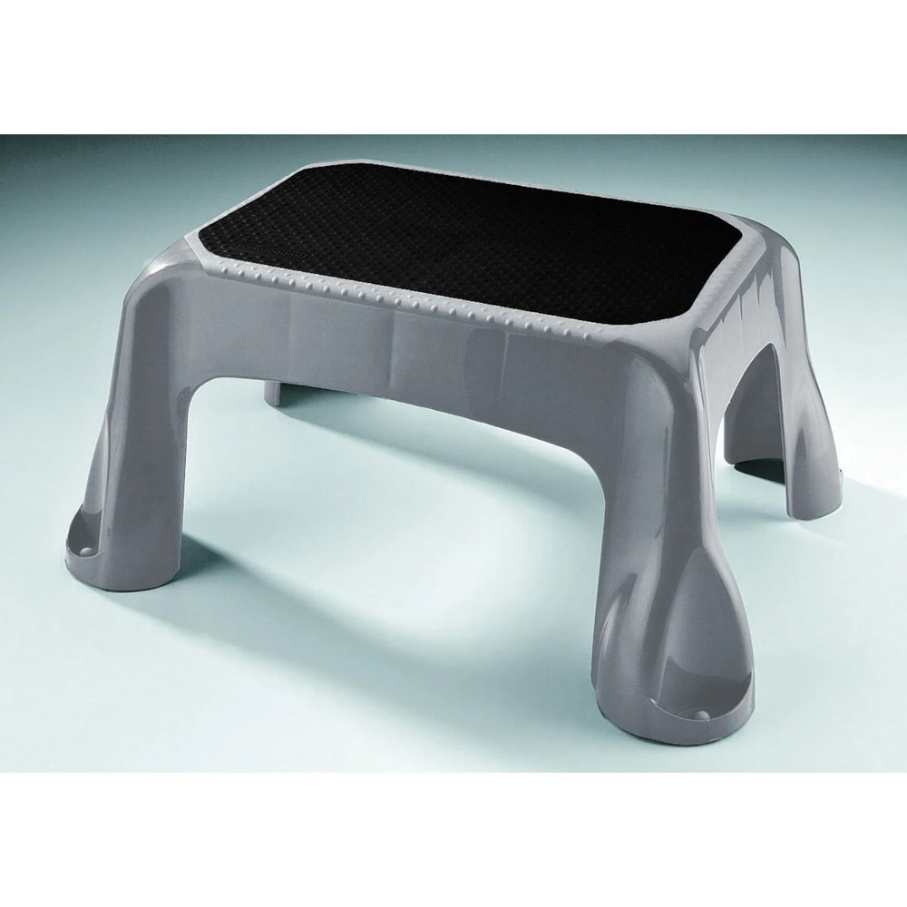 Rubbermaid Plastic Step Stool, In-Mold Tread, 1-Step, Gray