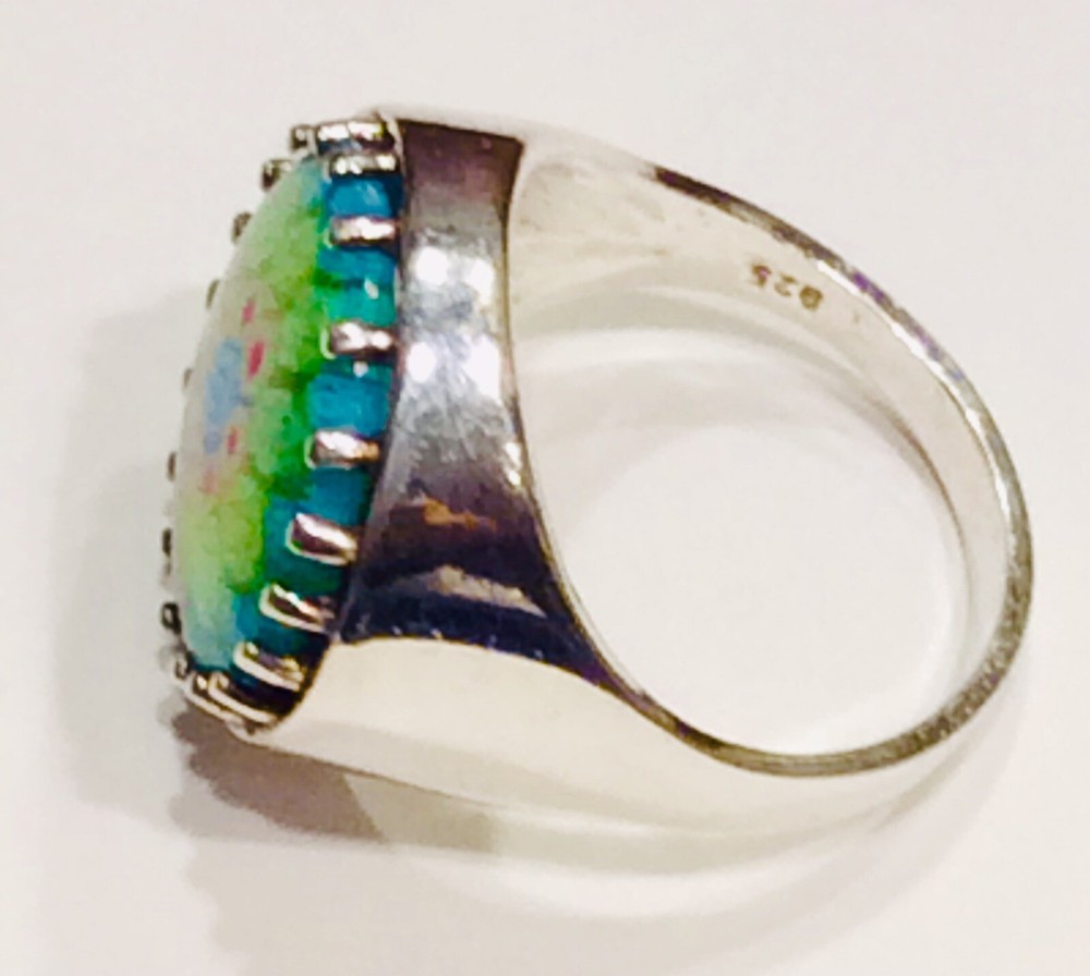 sterling silver, 925 Sezgin Ring, Size 8.5