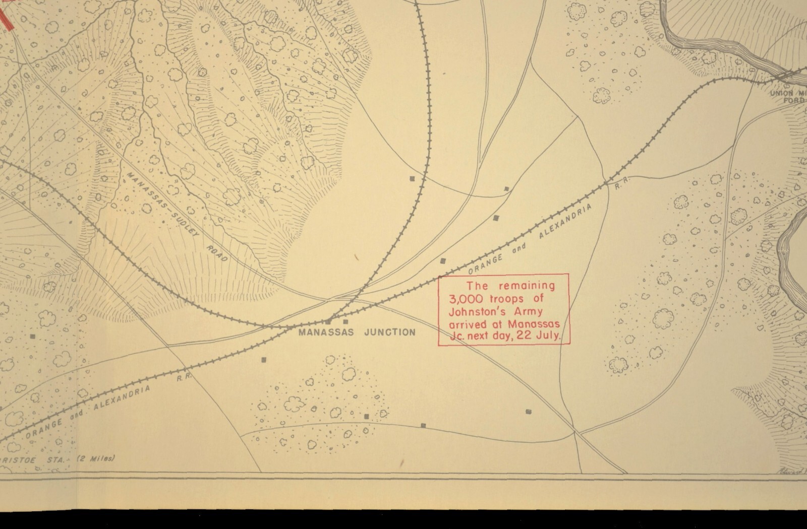 First Battle of Bull Run Map Manassas Virginia July 21st 1861