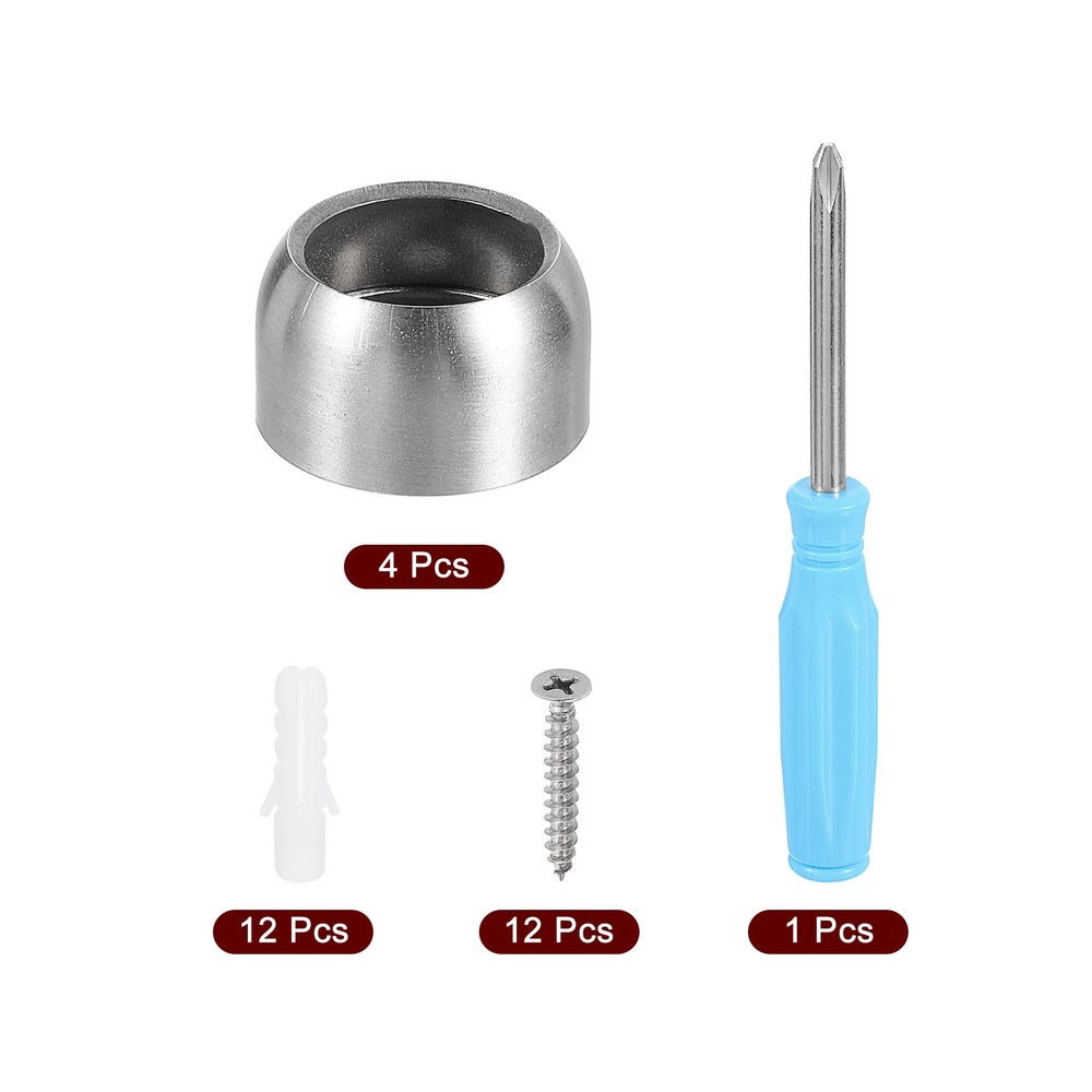 Cabinet Rod Holder, 0.91" Diameter Spherical Flange Bracket