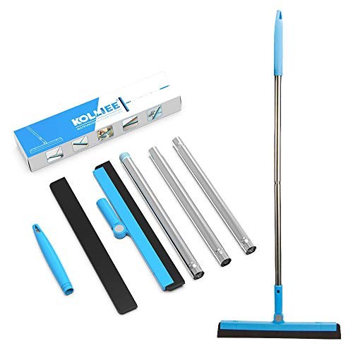 Floor Squeegee Adjustable Professional Water Squeegee Foam With 50" Handle