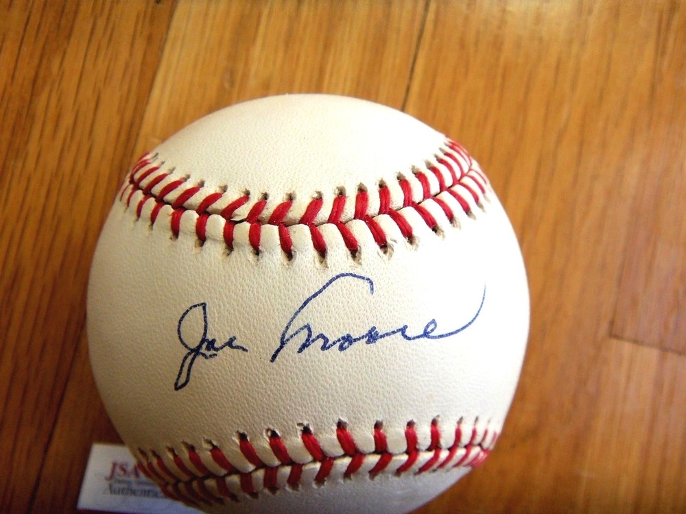 JOE MOORE Signed National League Baseball -JSA Authenticated