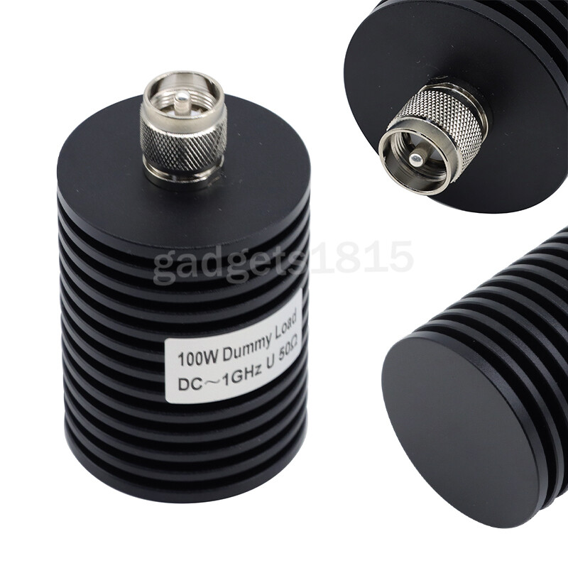 RF Coaxial Dummy Load UHF PL259 Connector Male Plug 5-100W 50Ω 0-1GHz for SO-239