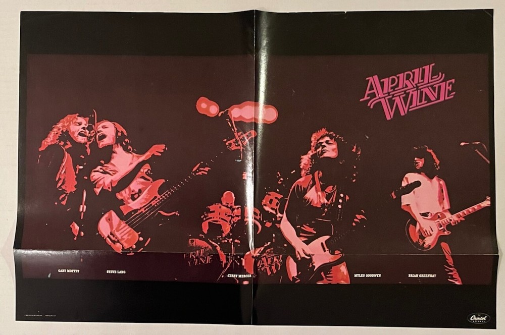APRIL WINE Harder...Faster 1980 Capitol Records US PROMO Only POSTER Hard Rock