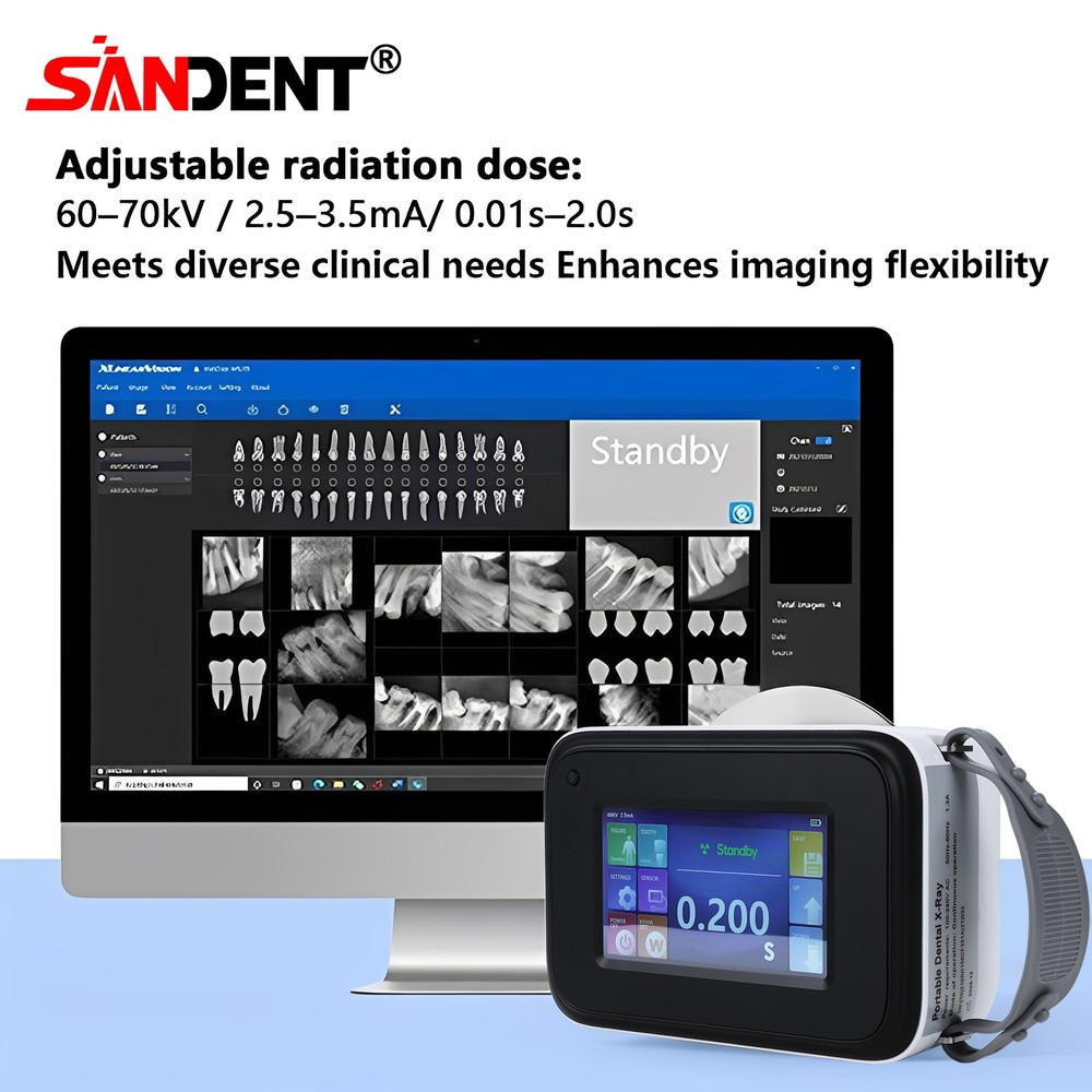 Dental Scatter Shield Protective Ring + Portable Handheld X-ray Machine Kit