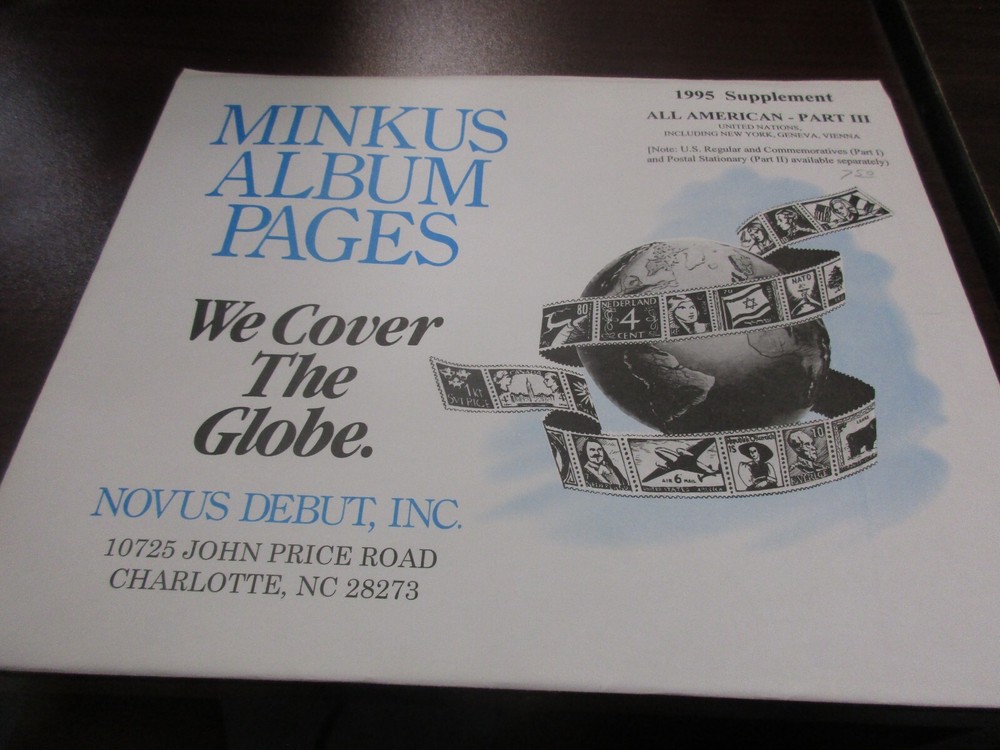 "MINKUS"  ALBUM PAGES  ALL  AMERICAN PART #3 1995    W/FREE SHIPPING!!!