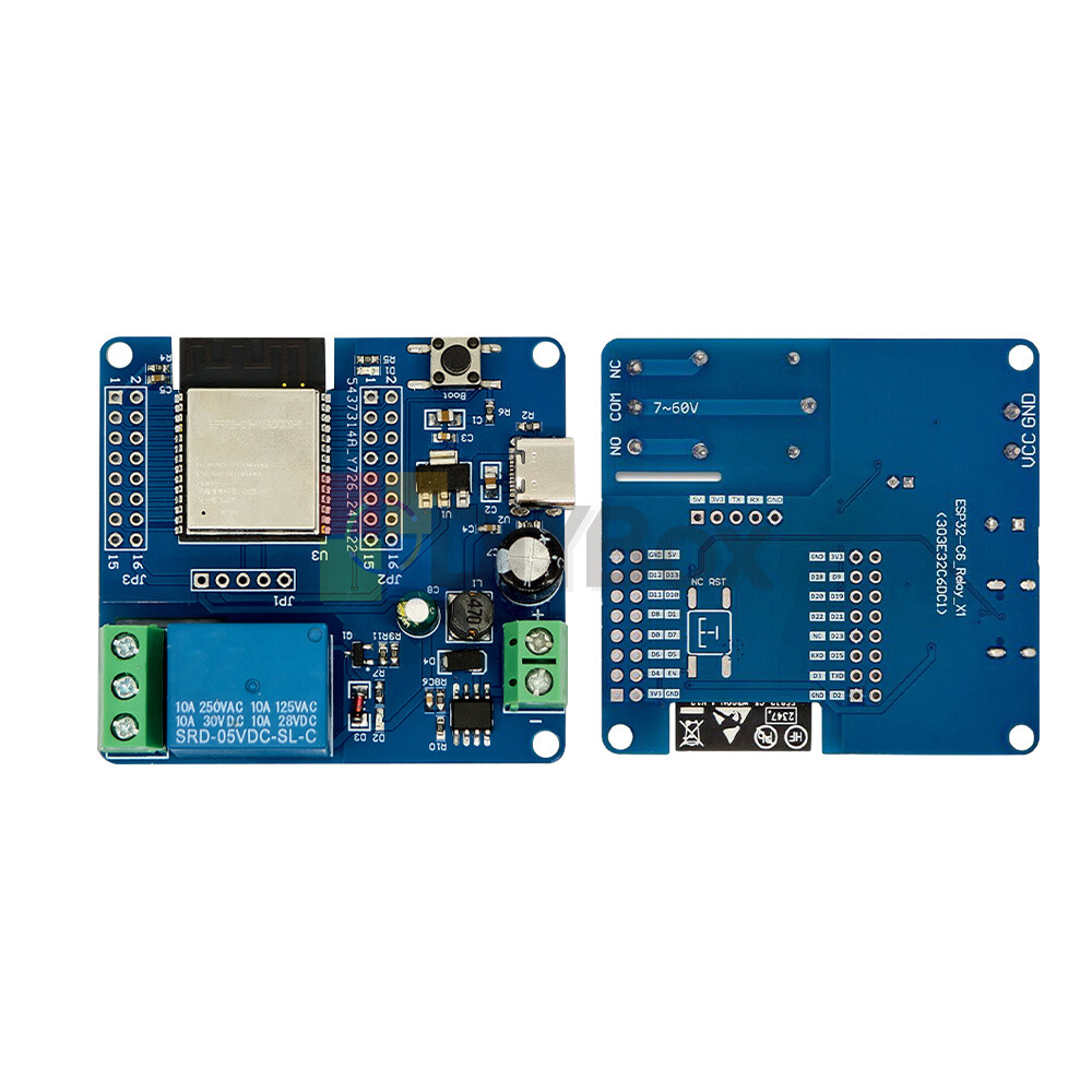 Type-C ESP32-C6 WIFI Bluetooth Development Board Single Channel Relay Module DIY