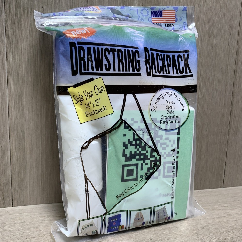 Glass Chalk Originals….drawstring Backpack!!