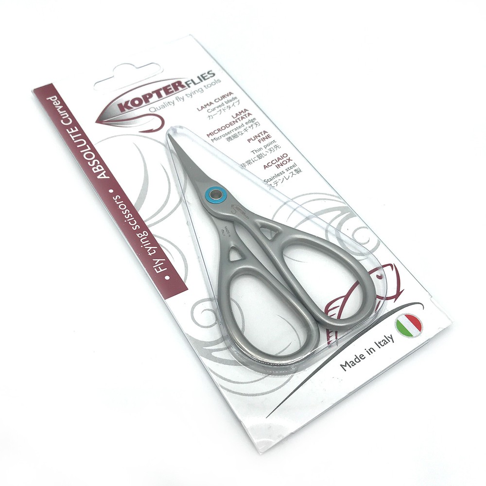 KOPTER ABSOLUTE CURVED SCISSORS - Fly Tying Serrated, Thin Point, 3-3/4" NEW!