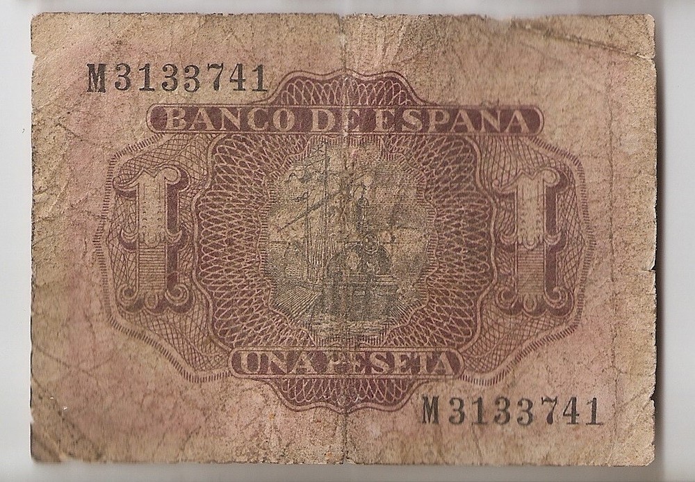 Spain 1 peseta 1953