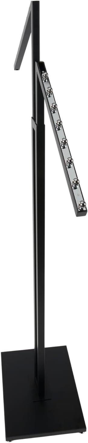 Clothing Rack Two 2 Way Slant Arms Clothes Black Adjustable Height 72" Retail