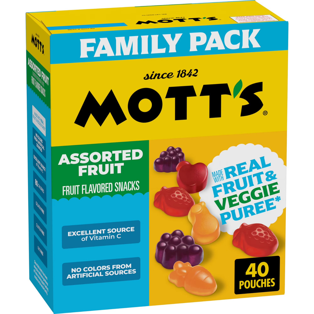 Assorted Fruit Flavored Snacks Valentine's Day Family Pack 40 Count 32 oz