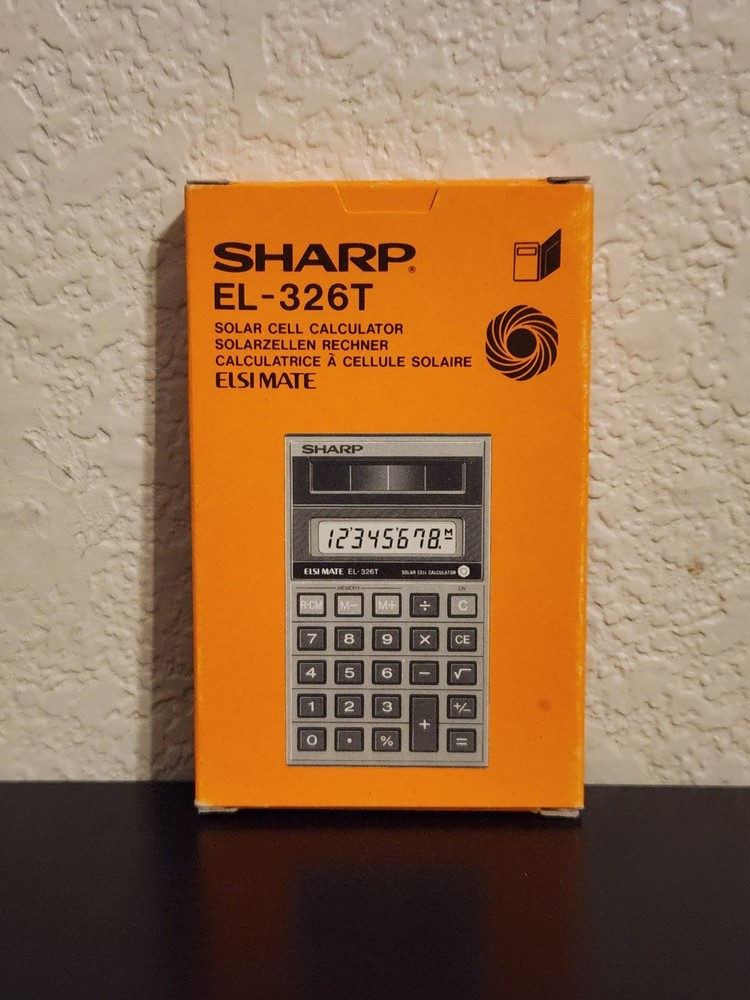 Sharp EL-326T Solar Cell Calculator- New