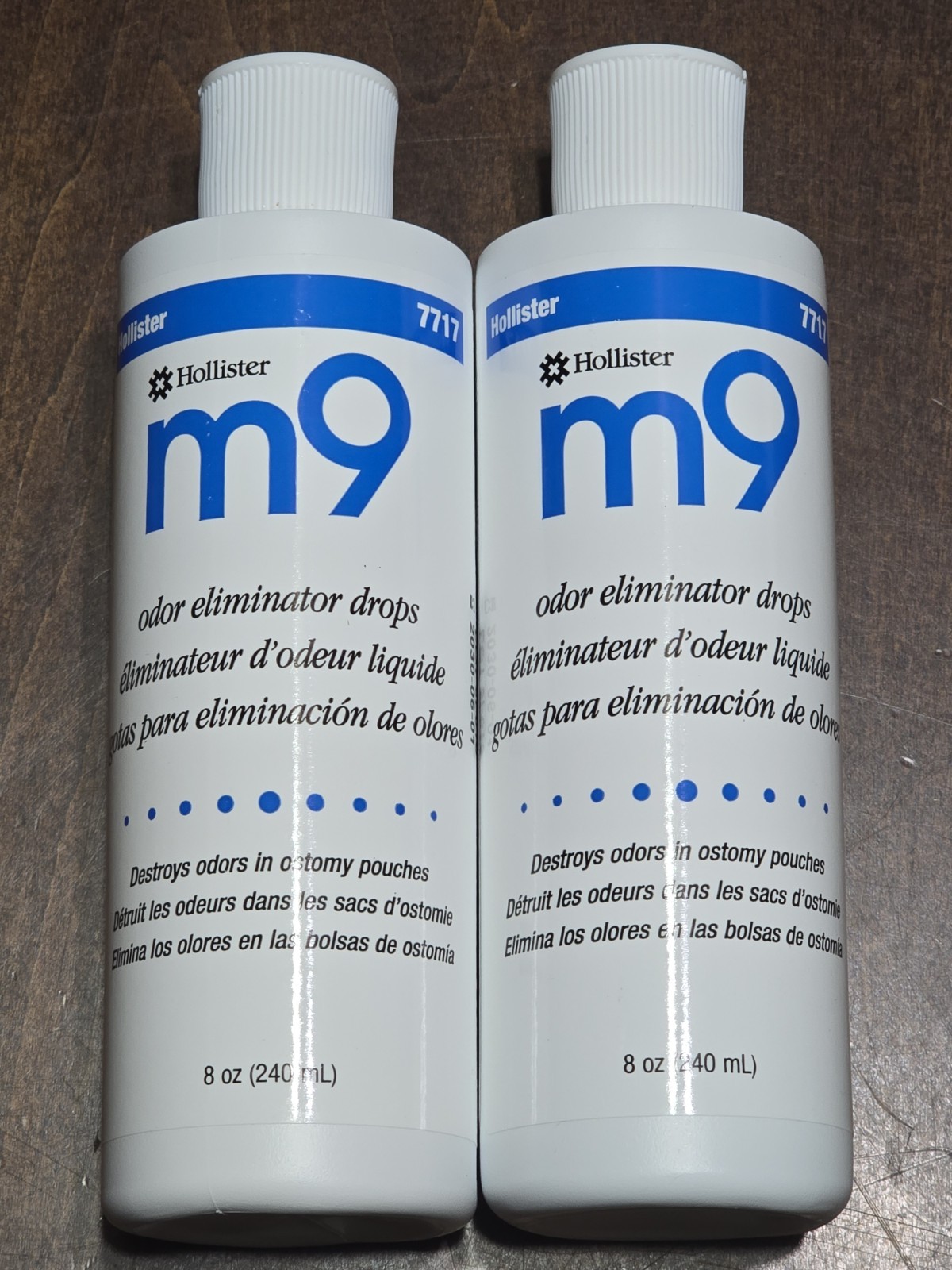 Hollister 7717 m9 Odor Eliminator Drops 8 Oz - 2 Pack (2x Bottles) - NEW