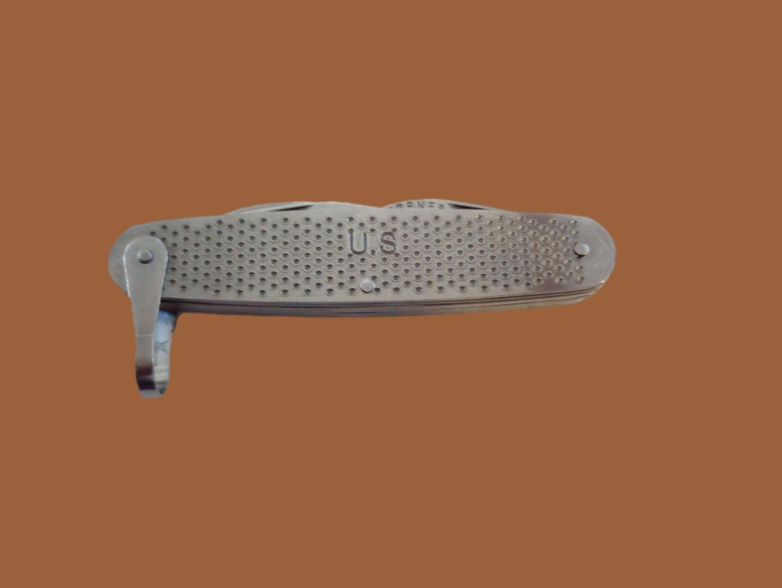 U.S MILITARY ARMY STYLE POCKET KNIFE UTILITY MULTI TOOL 100% STAINLESS STEEL NEW