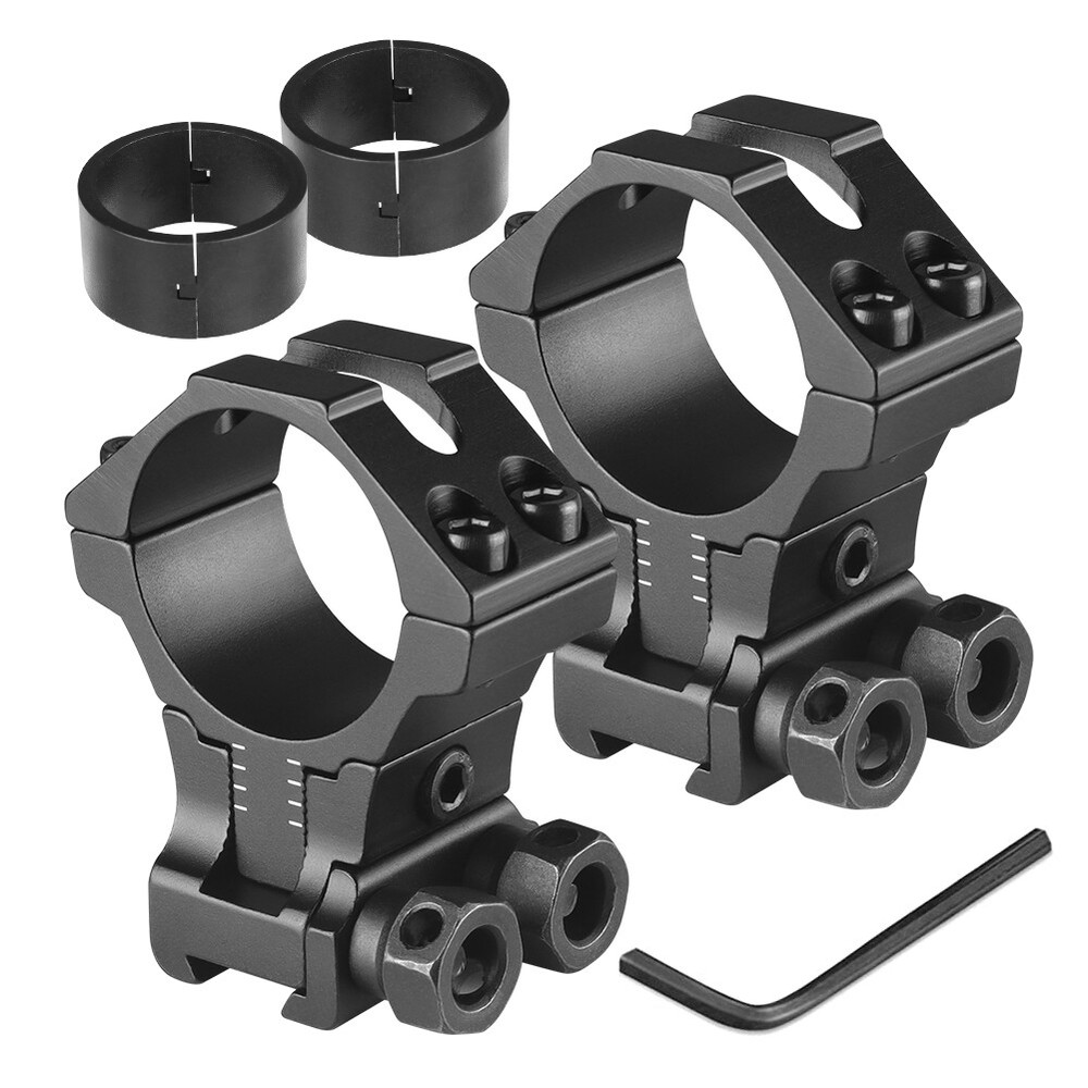 2Pcs Adjustable Center Height Scope Mount for 11mm Riser Base Mount 1"/30mm Ring