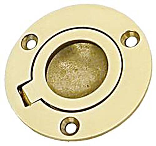 Hatch Handle Round Polished Brass 60mm