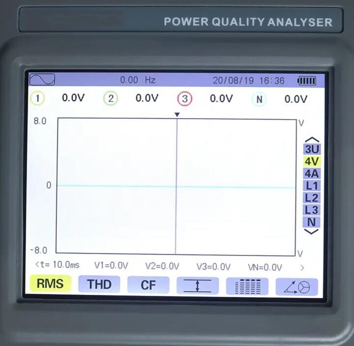 Three-phase Power Quality Analyzer Meter With 4pcs 8mm×15mm Current Clamp