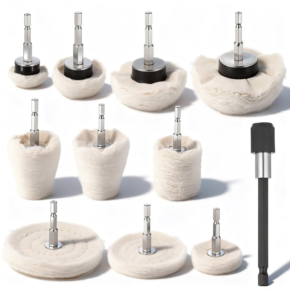 11 Pcs Buffing Wheel for Drill, Drill Buffer, Multi-Specification Wheel Kit w...