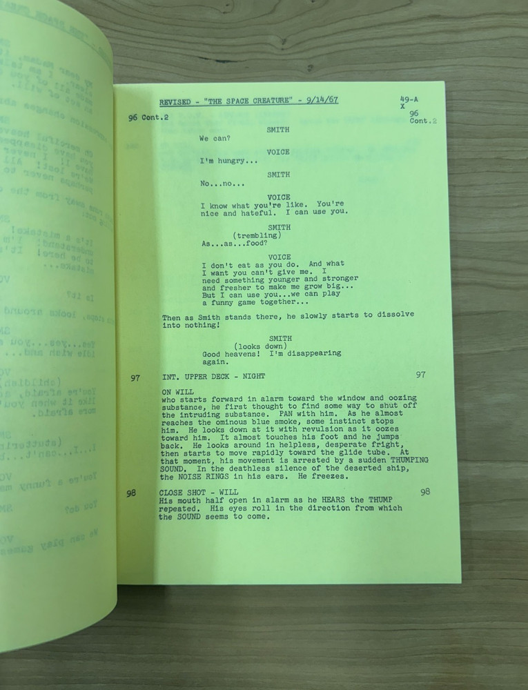 Lost in Space "The Space Creature" Original Sci Fi TV Show Script - Irwin Allen