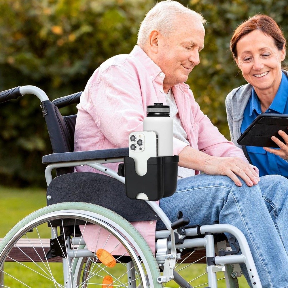 Universal Mobilty Device Cup Holder & Phone Holder - Perfect for Active Users