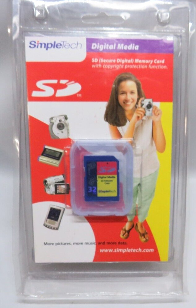 32MB SD Memory Card Flash Simpletech Secure Digital card new