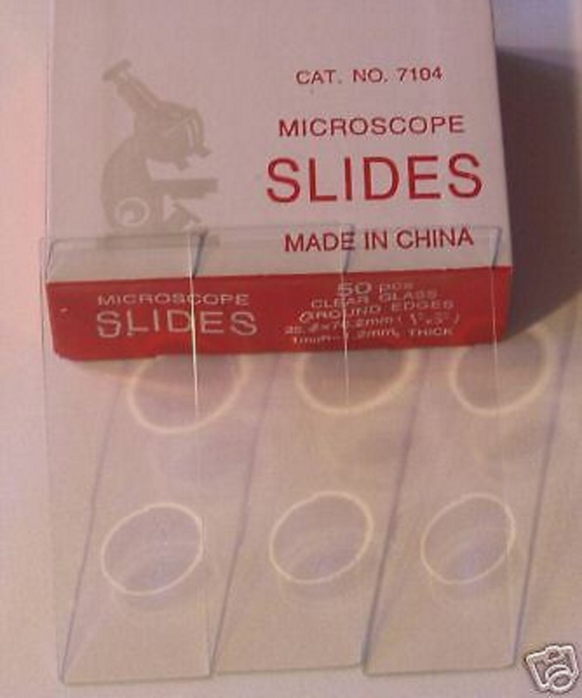 Blank Microscope Slides Double Concave 50 Ground Edges