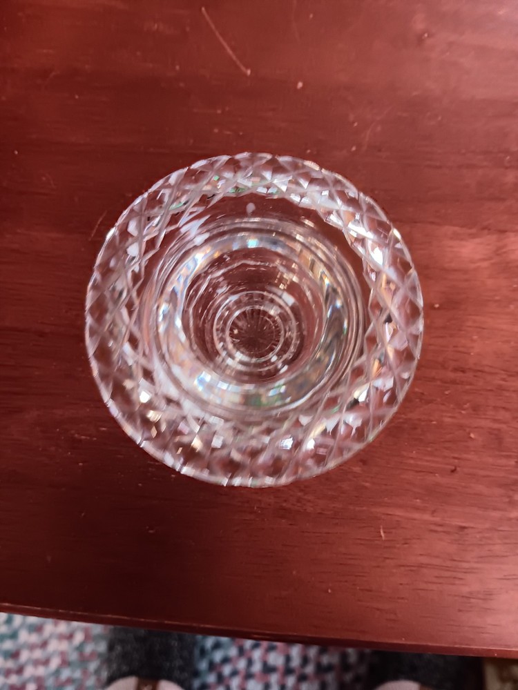 CLEAR CUT GLASS OPEN SALT. 1658