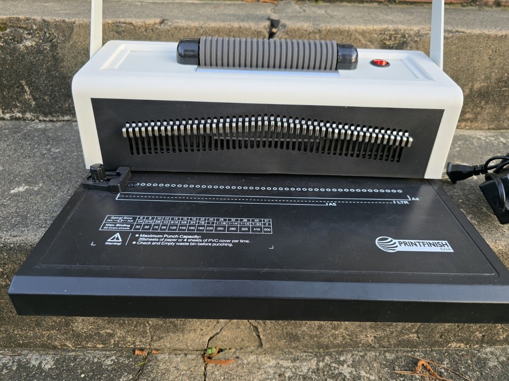 PrintFinish CoilBind S-25A Spiral Coil Binding Machine Professional Binder